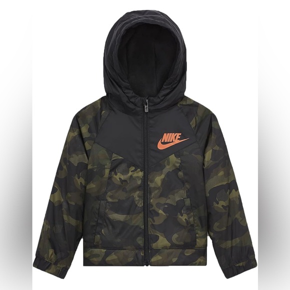 NWT Nike Little Boys Full Zip Windrunner Fleece Hoodie Jacket Size 4